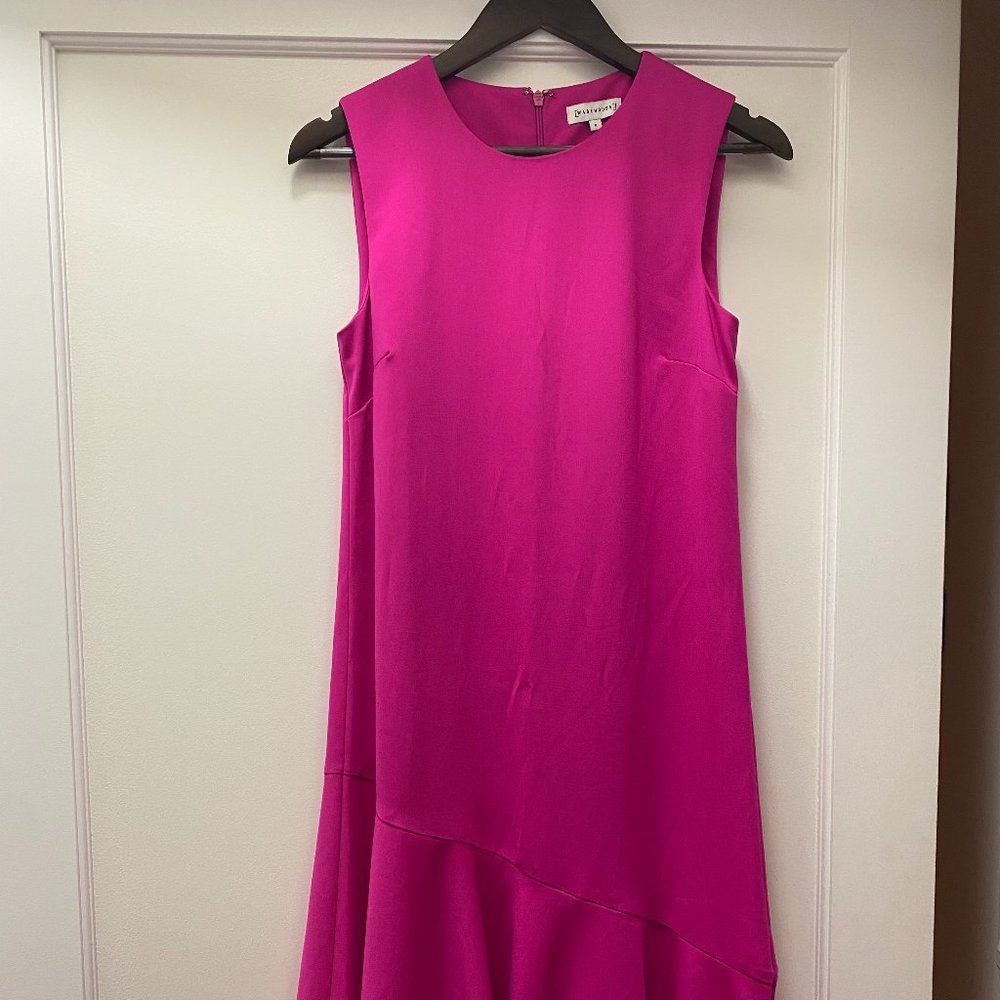 Midi Length Fuschia Pink Dress- Warehouse - UK 8